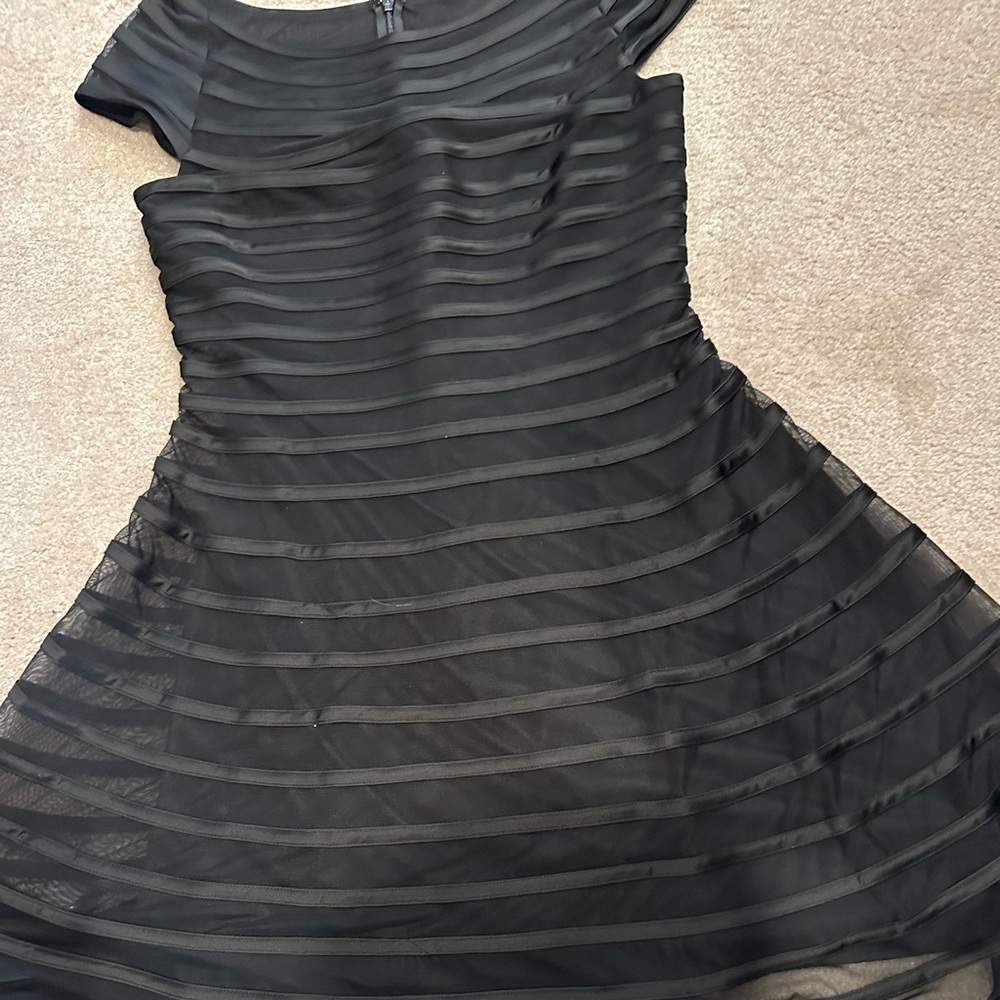 Betsy & Adam Black Strapless Dress